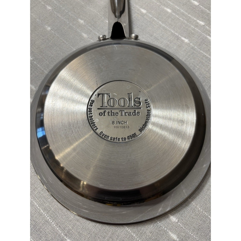 Tools of The Trade 8" Stainless Steel Frying Pan EXCELLENT Condition Oven Safe